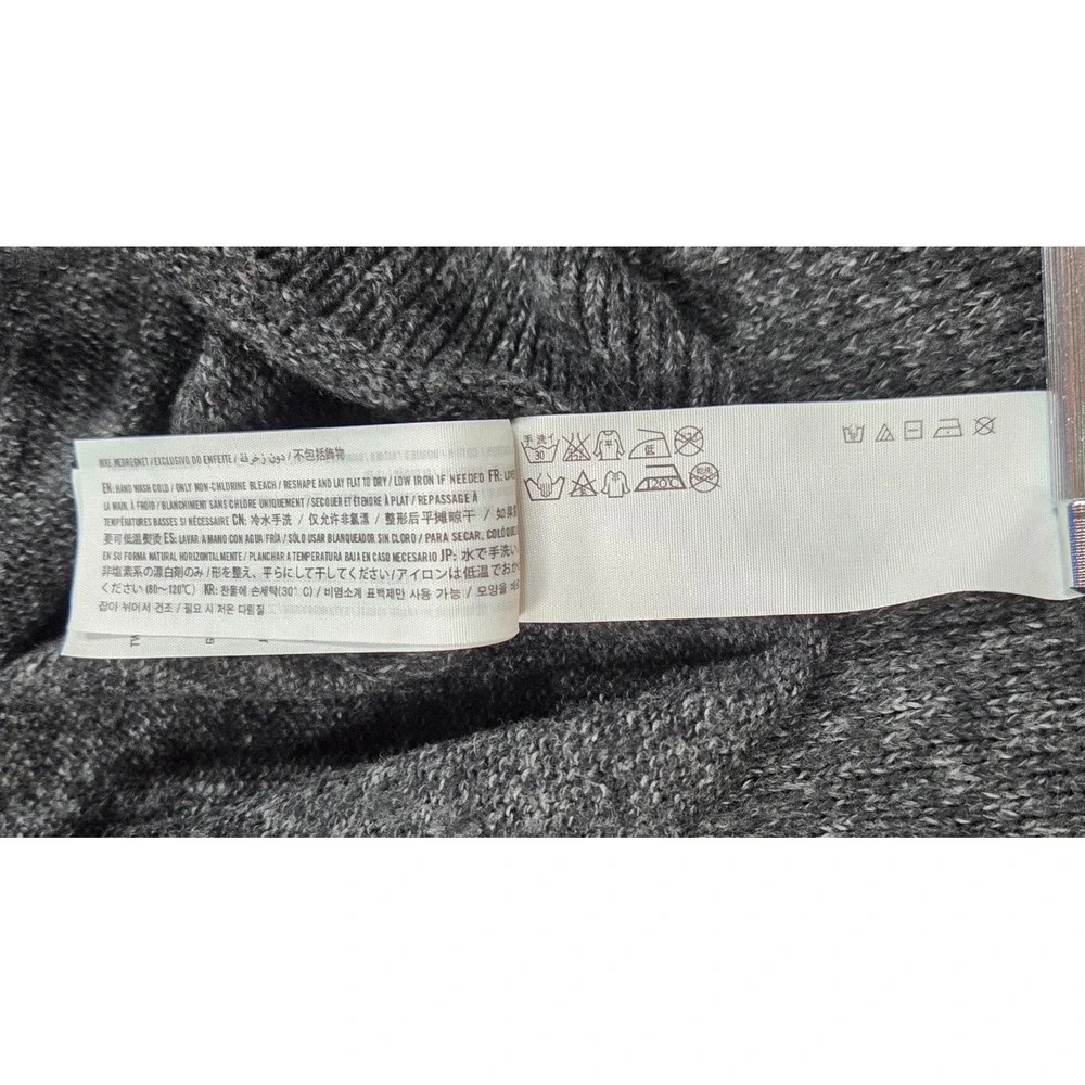Hollister Mens Crewneck Sweater XL Charcoal Gray Marl Knit Pullover 3C0772
